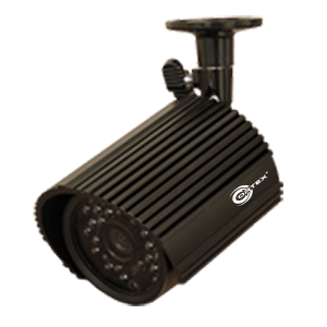 Outdoor color camera&nbsp; with a 1/3" CCD video sensor, 36 IR LEDs and 4.3mm fixed focus lens.
